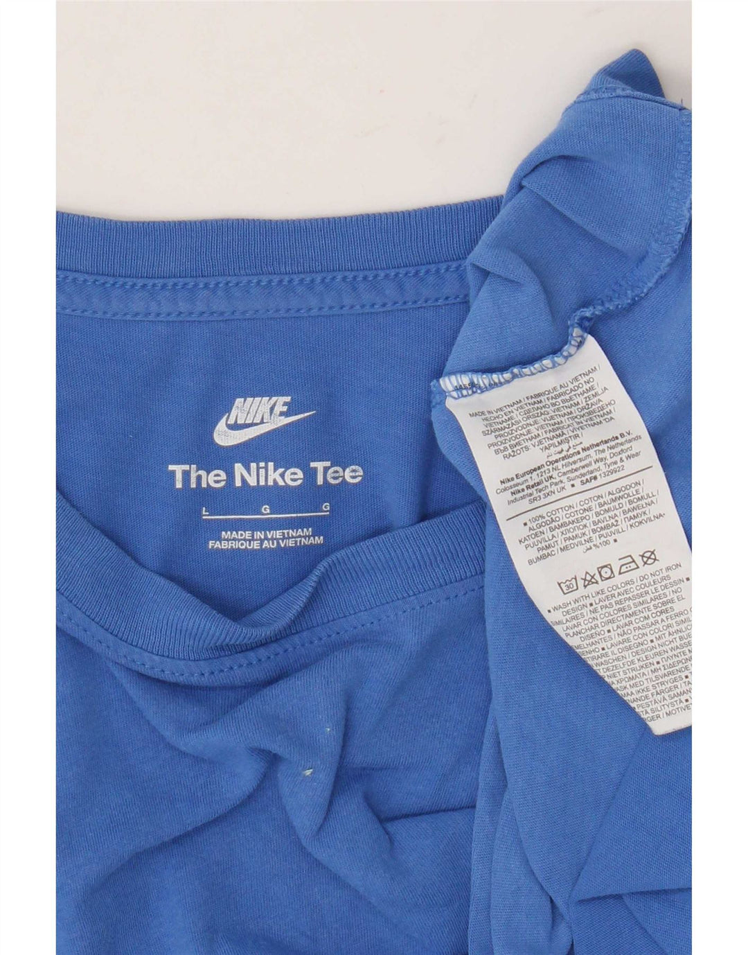 Nike T-Shirt Homme Grand Bleu Coton