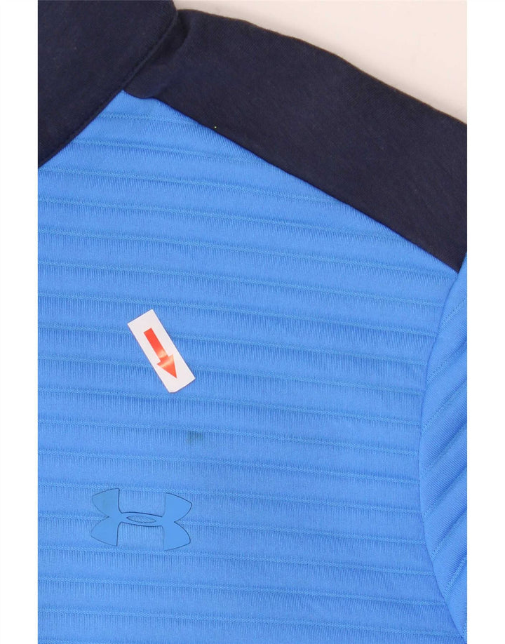 Under Armour Haut de Survêtement Cold Gear Pullover Homme Bleu Moyen Colourblock