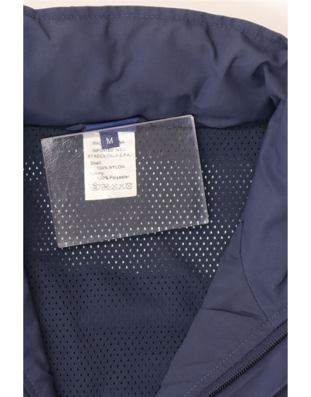 ASICS Veste de Survêtement Graphique Homme Bleu Marine Moyen Colorblock