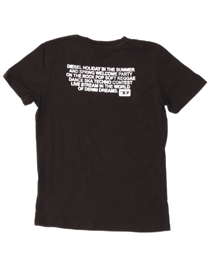 Diesel T-Shirt Graphique Homme Petit Noir Coton