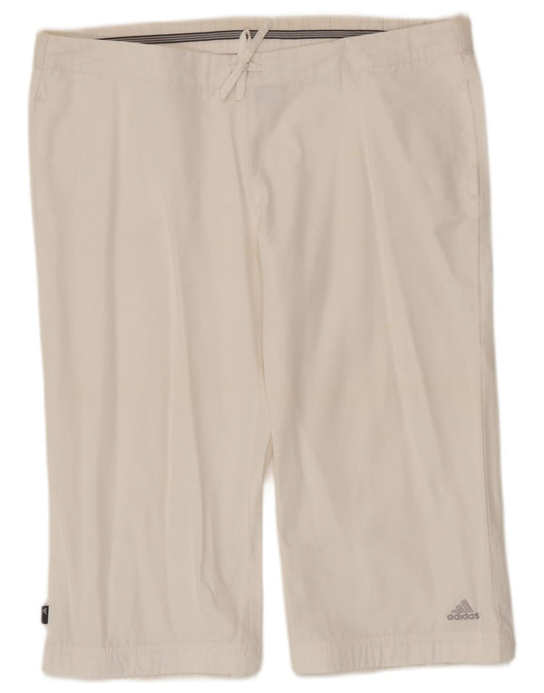 Adidas Bermuda Femme UK 14 Large W36 Coton Blanc