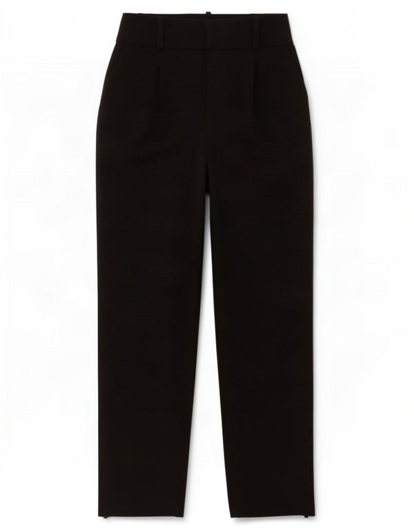 Zara Pantalon de costume fuselé pour femme XS W24 L26 Noir Polyester