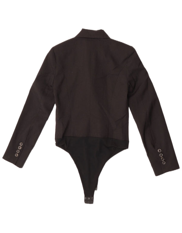 Zara Body Femme UK 10 Petit Noir Colorblock Polyester