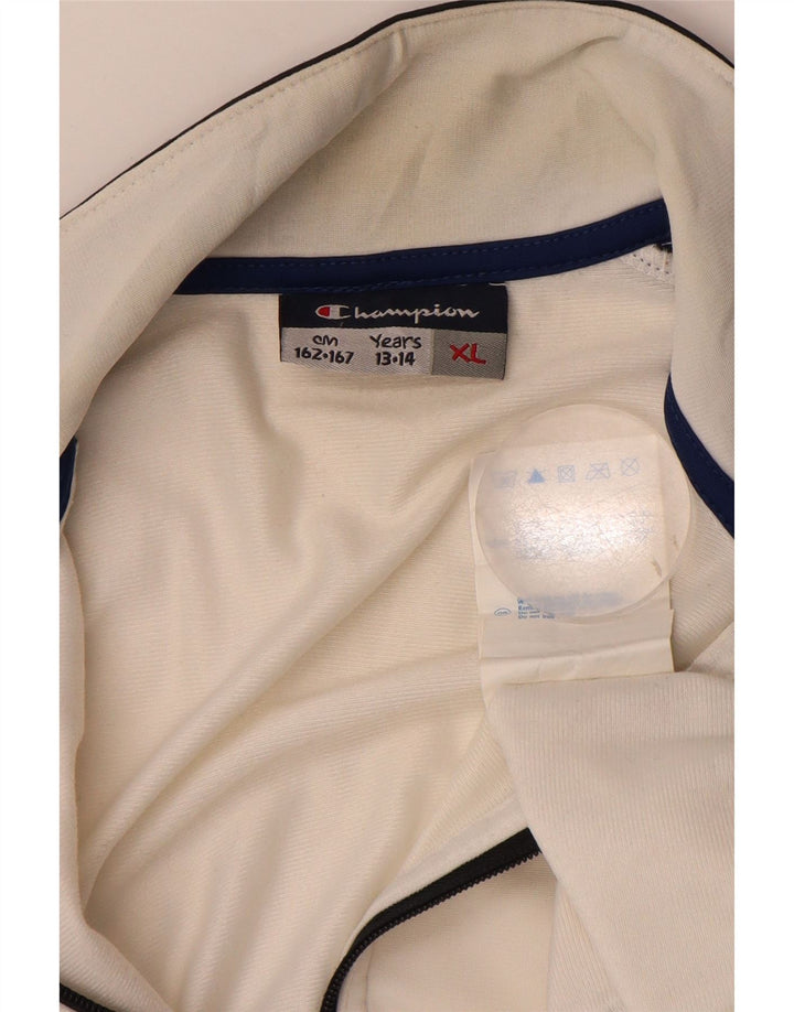 CHAMPION Veste de survêtement pour garçon 13-14 ans XL Blanc Colourblock