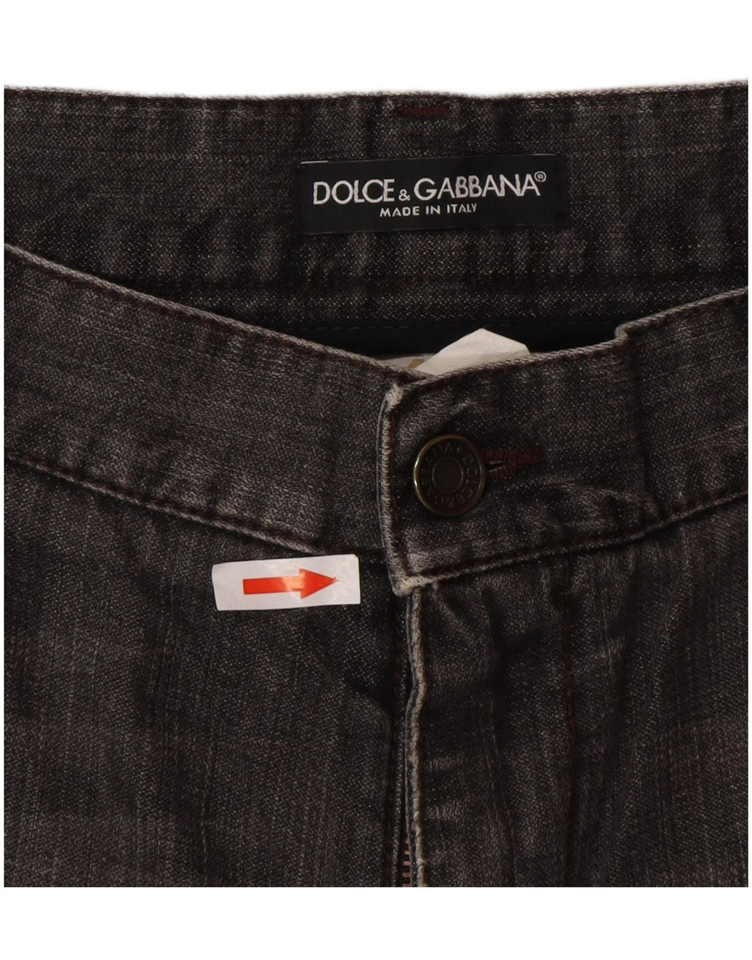 Dolce & Gabbana Jean droit vieilli pour femme IT 50 XL W36 L32 Gris