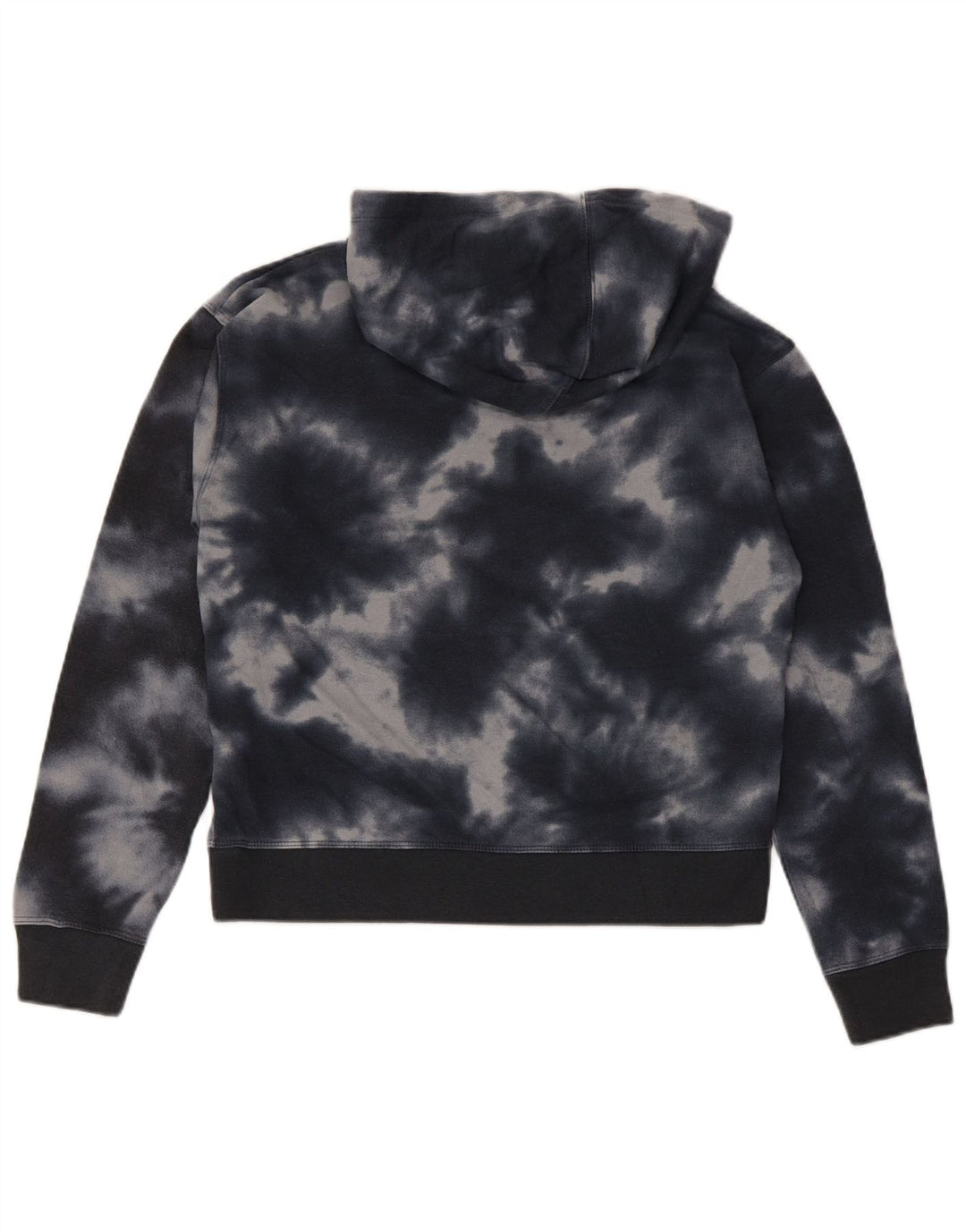 Champion Sweat à capuche court pour femme UK 44 en coton tie-dye noir moyen