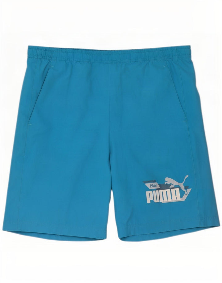 Puma Short de Bain Graphic Homme Bleu Moyen Polyester