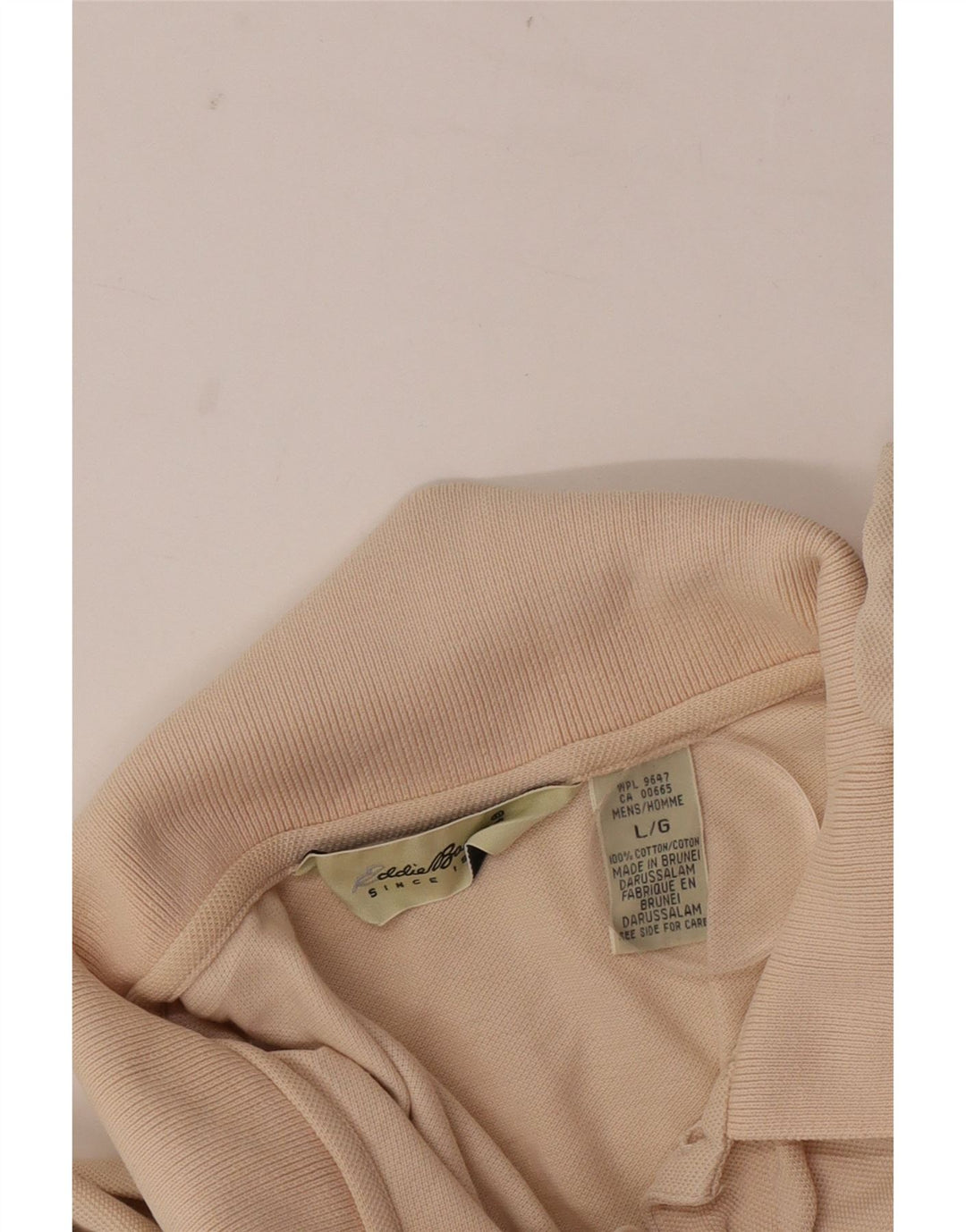 Eddie Bauer Polo Homme Grand Coton Beige