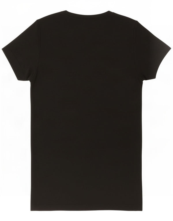 Nike Womens Dri Fit Loose T-Shirt Top UK 6 XS Noir Coton