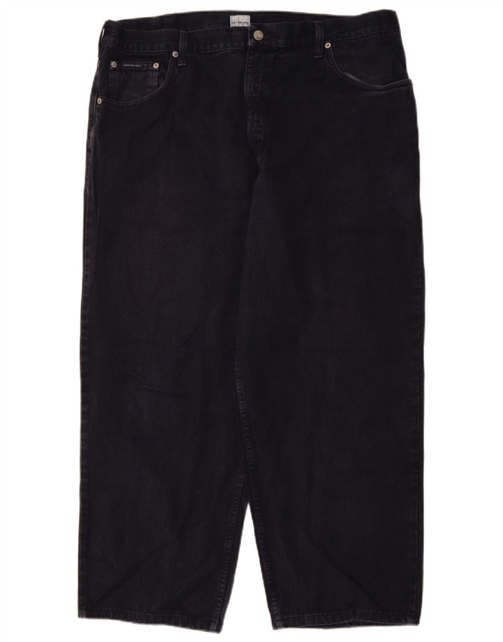 CALVIN KLEIN Jean Loose Homme W40 L27 Bleu Marine Coton