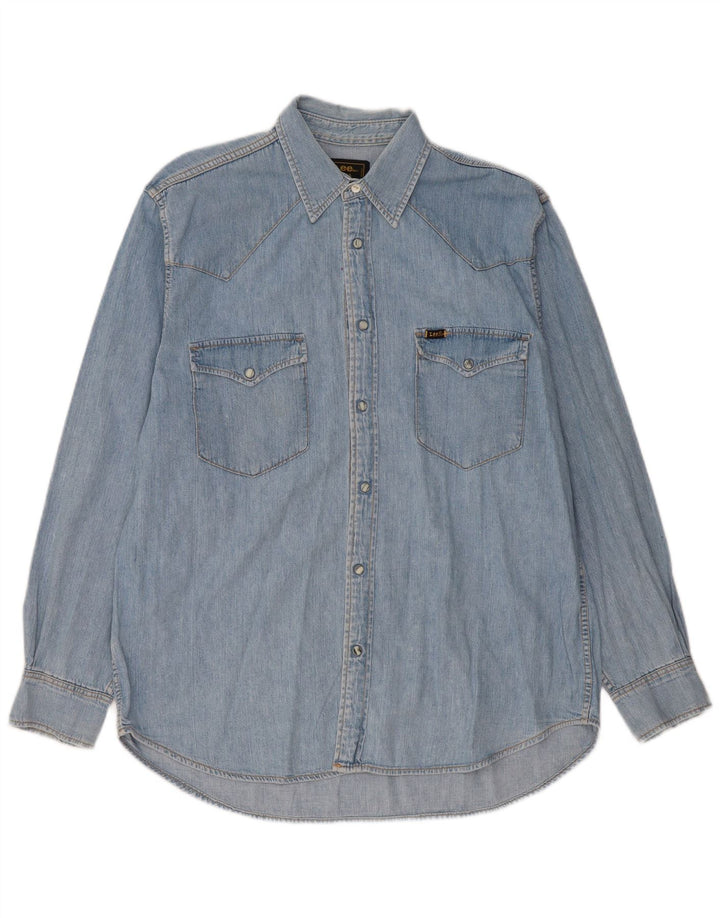 Lee Chemise en Jean Homme Large Bleu Coton