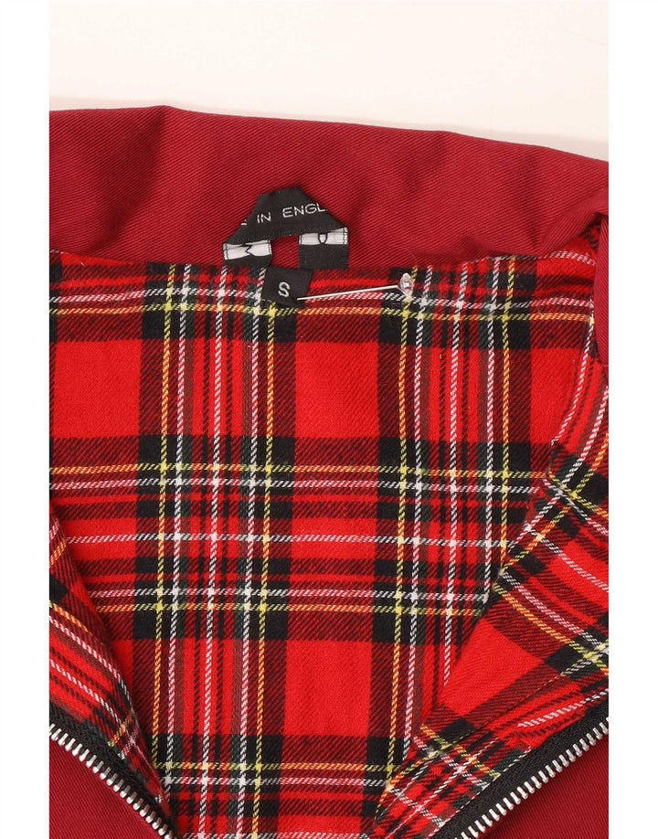Vintage Mens Bomber Jacket UK 36 Petit Bordeaux Polyester
