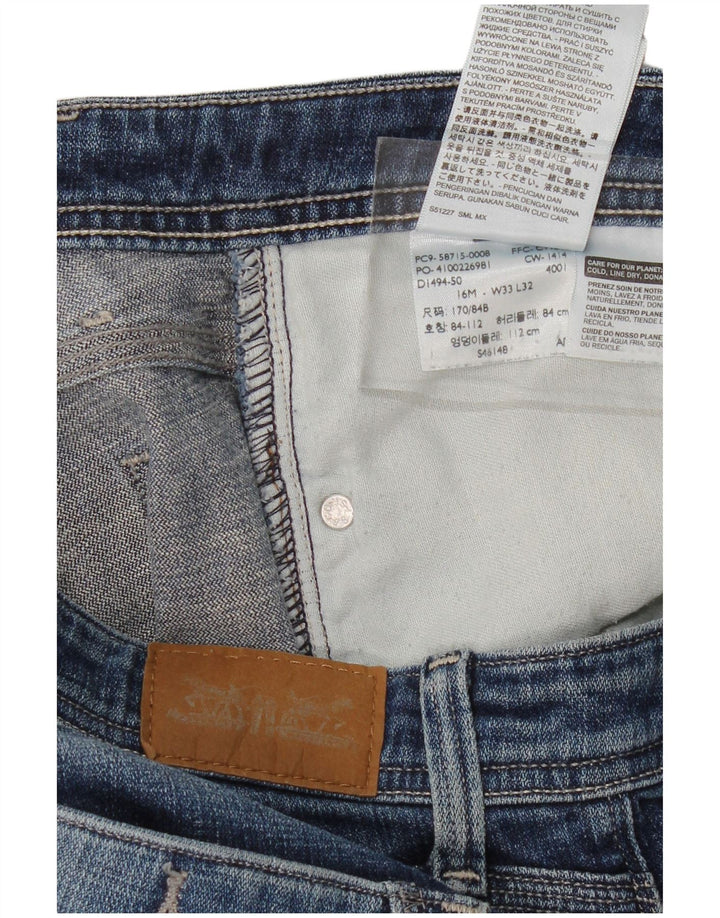 LEVI'S Womens 525 Curvy Bootcut Jeans W33 L32 Blue Cotton