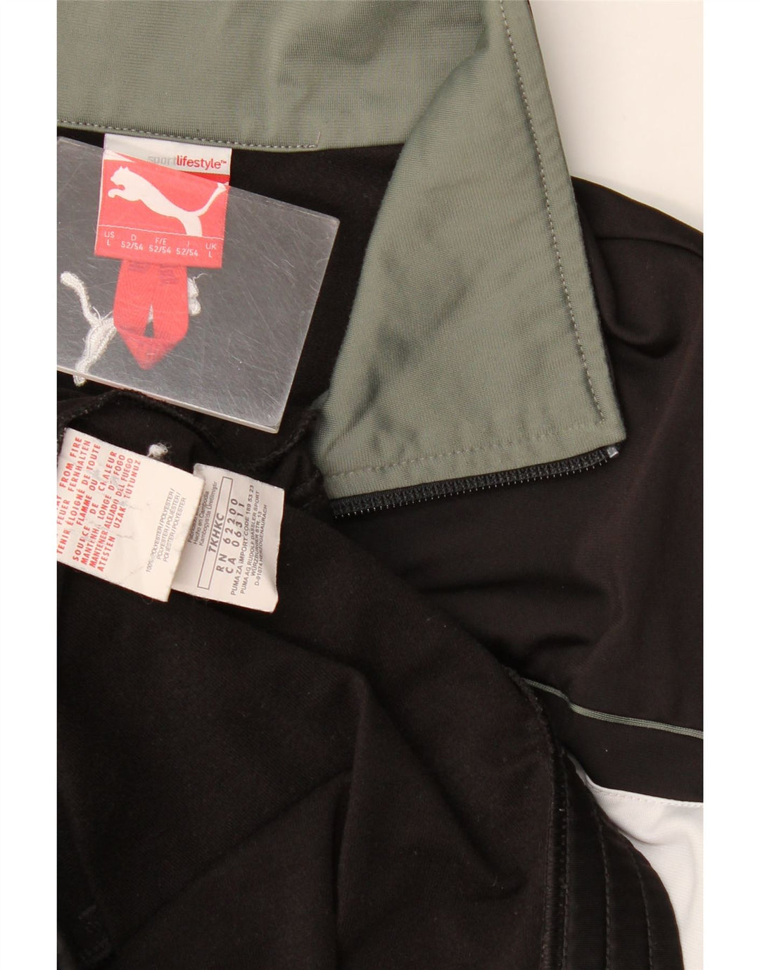 PUMA Veste de survêtement pour homme Large Noir Colorblock Polyester