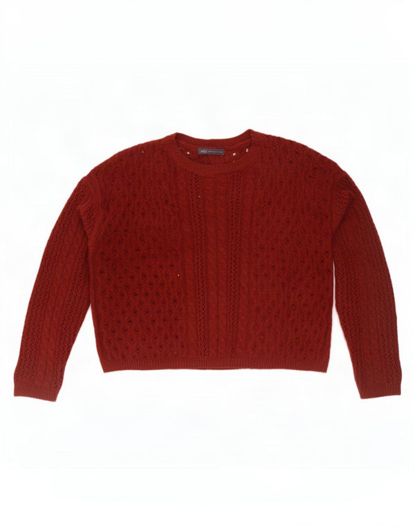 Marks & Spencer Pull court à col rond pour femme UK 18 XL Marron