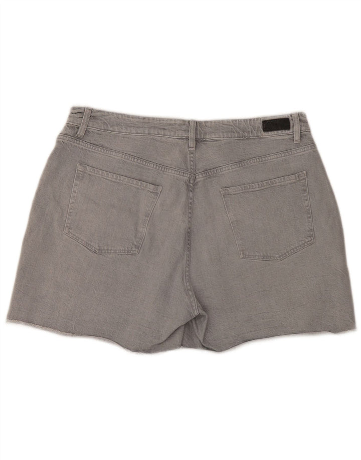 Fat Face Short en jean pour femme UK 16 Large W36 Gris Coton