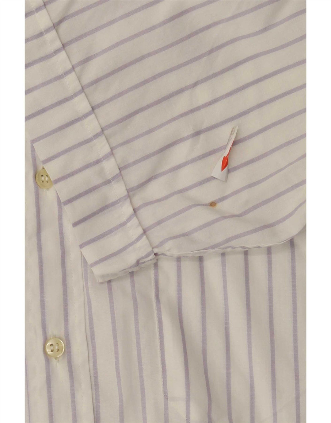 Valentino Chemise à Manches Courtes Homme Coton Rayé Blanc Moyen