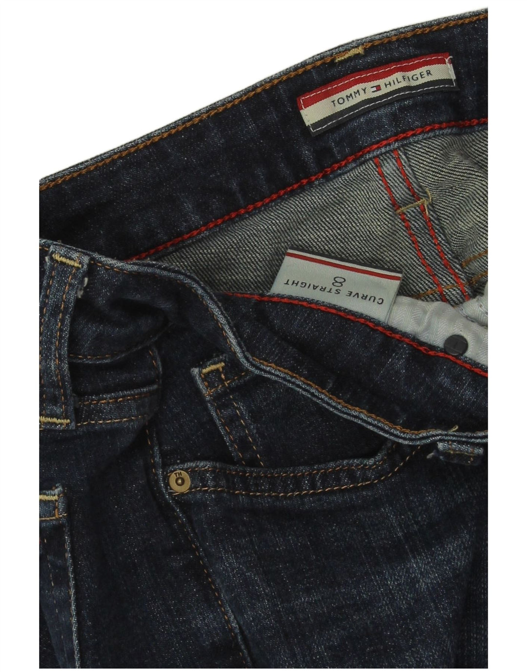 Tommy Hilfiger Jean droit Curve pour femme US 8 Medium W30 L33 Bleu