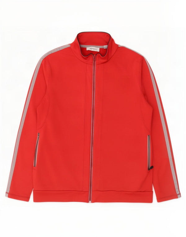 Calvin Klein Veste de survêtement graphique de golf pour femme UK 18 XL Rouge