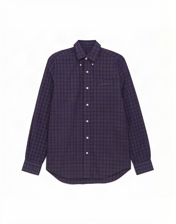 Nautica Chemise Homme Petit Carreau Bleu Marine Coton