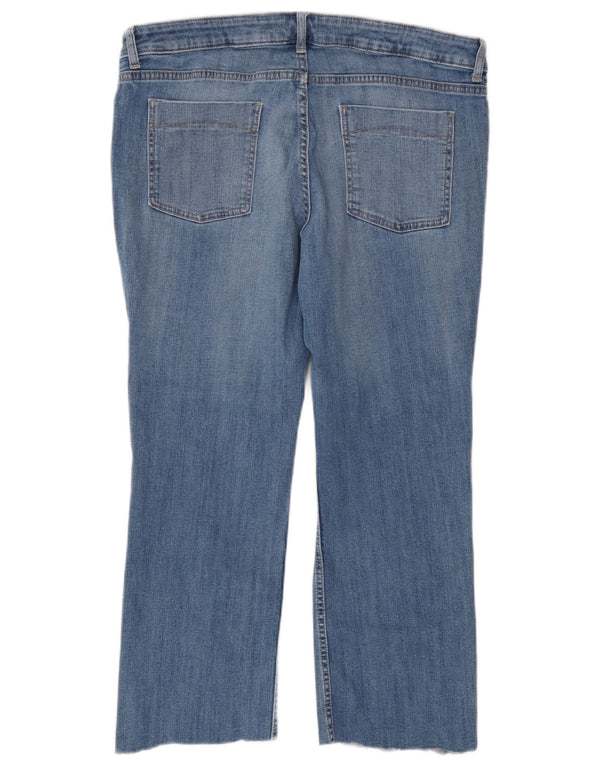 Marks & Spencer Jean bootcut court indigo pour femme UK 18 XL W38 L25 Bleu