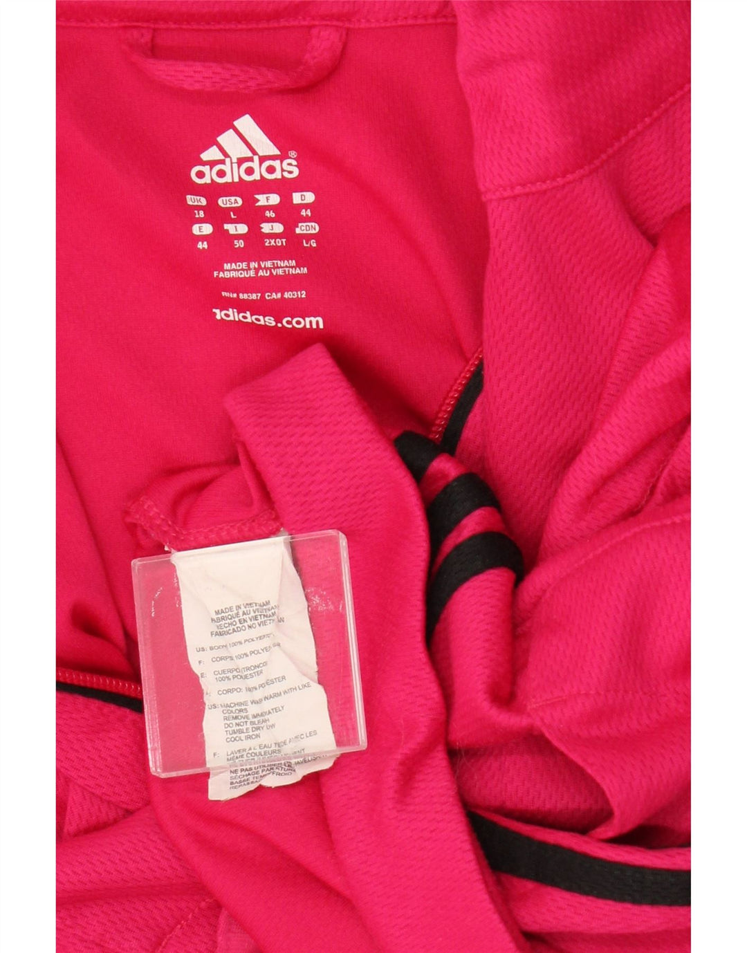 Adidas Veste de survêtement pour femme UK 18 XL Rose Polyester
