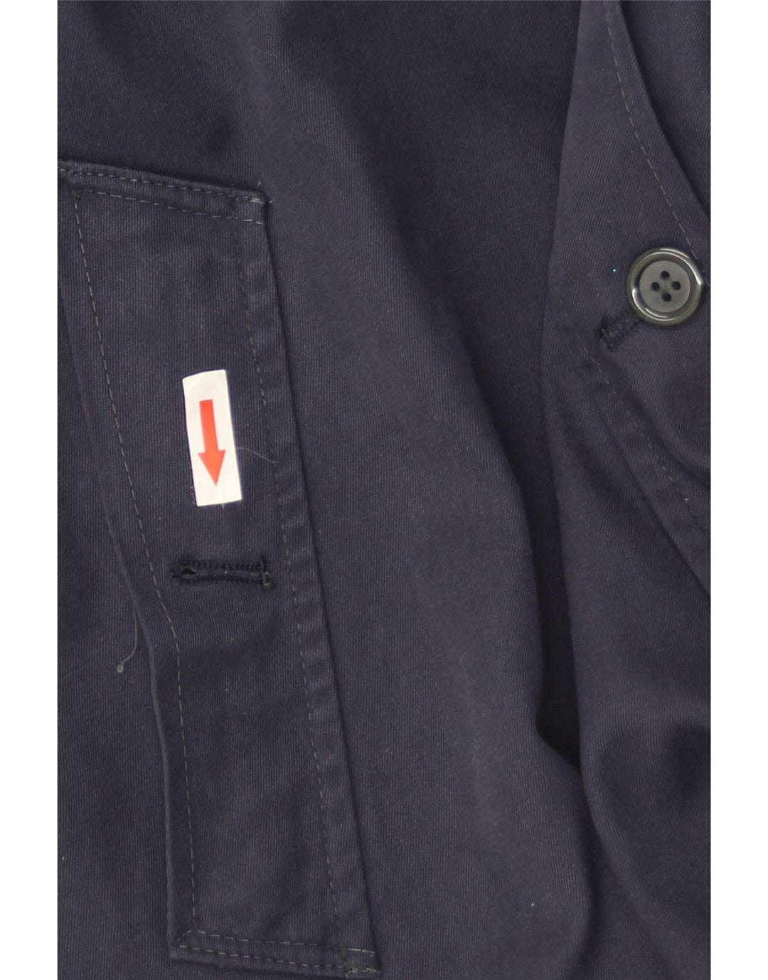 vintage Homme Pardessus IT 52 XL Bleu Marine Polyester