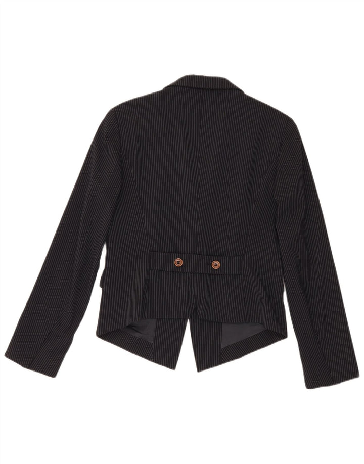 Max & Co. Veste blazer à 2 boutons pour femme UK 14 Grandes rayures noires