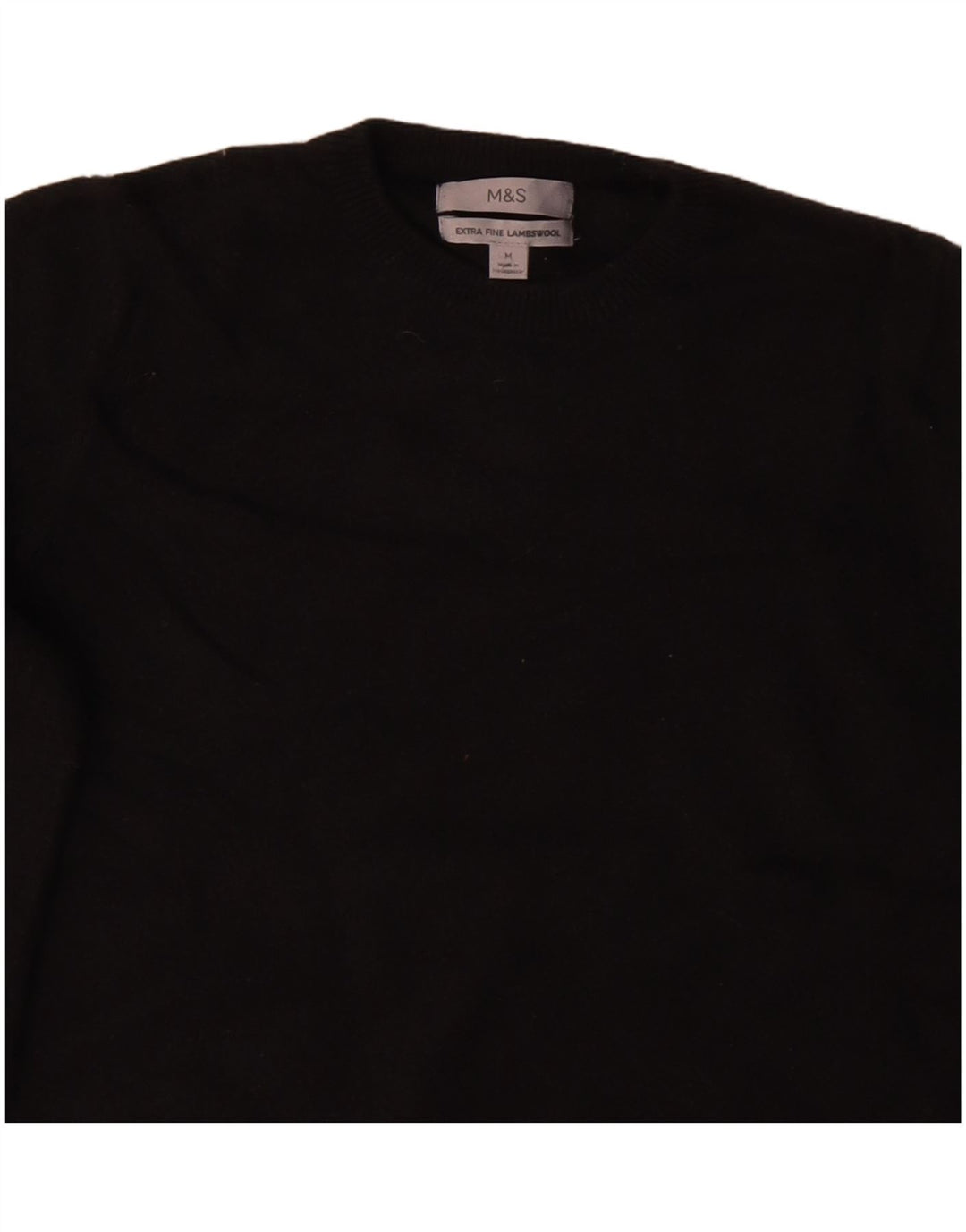 Marks & Spencer Pull à col rond pour femme UK 12 Noir moyen