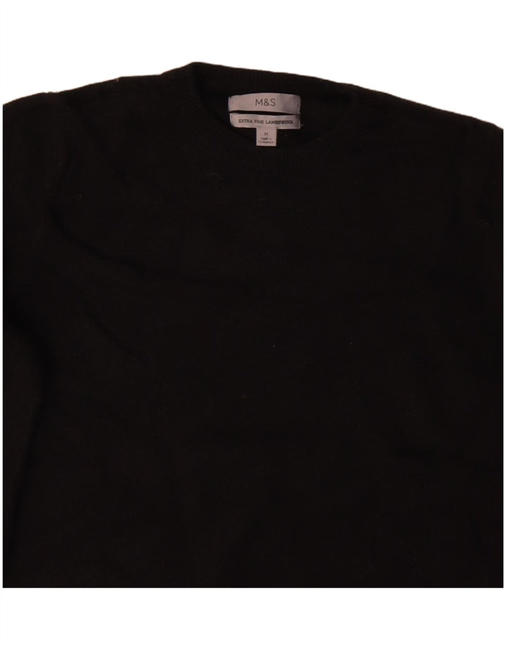 Marks & Spencer Pull à col rond pour femme UK 12 Noir moyen