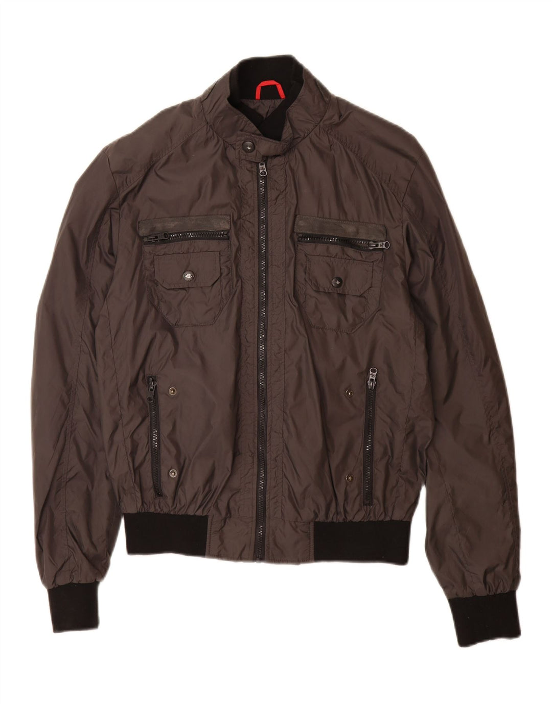 Fay Veste Bomber Femme UK 16 Large Marron Polyamide