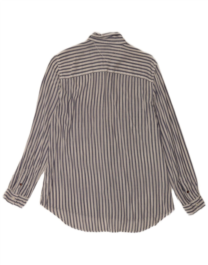 Tommy Hilfiger Chemise Femme UK 14 Medium White Pinstripe Viscose