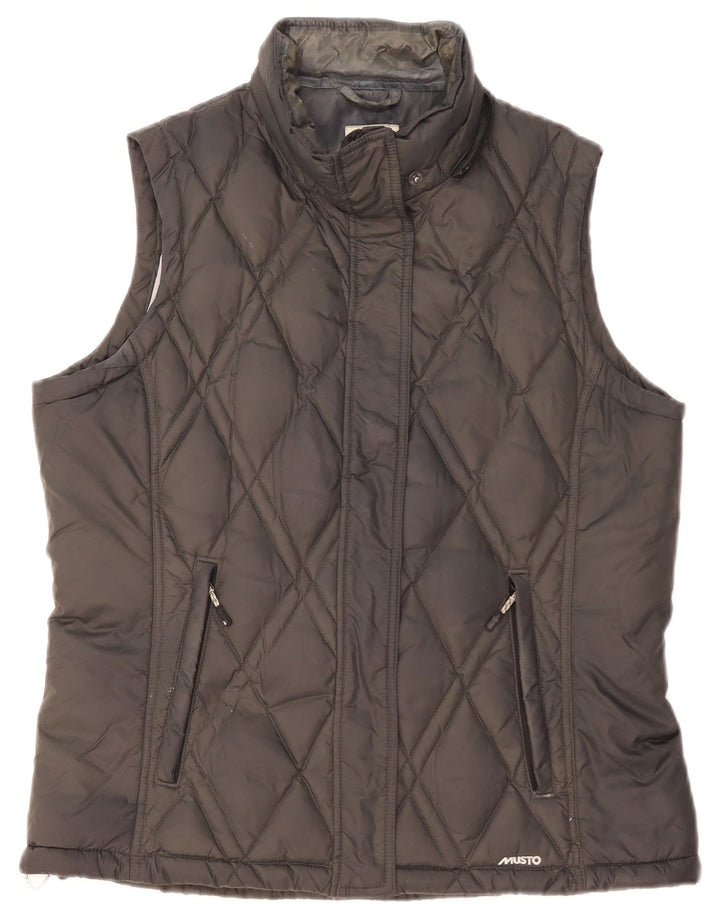 Musto Gilet rembourré pour femme UK 14 Large Noir Polyester
