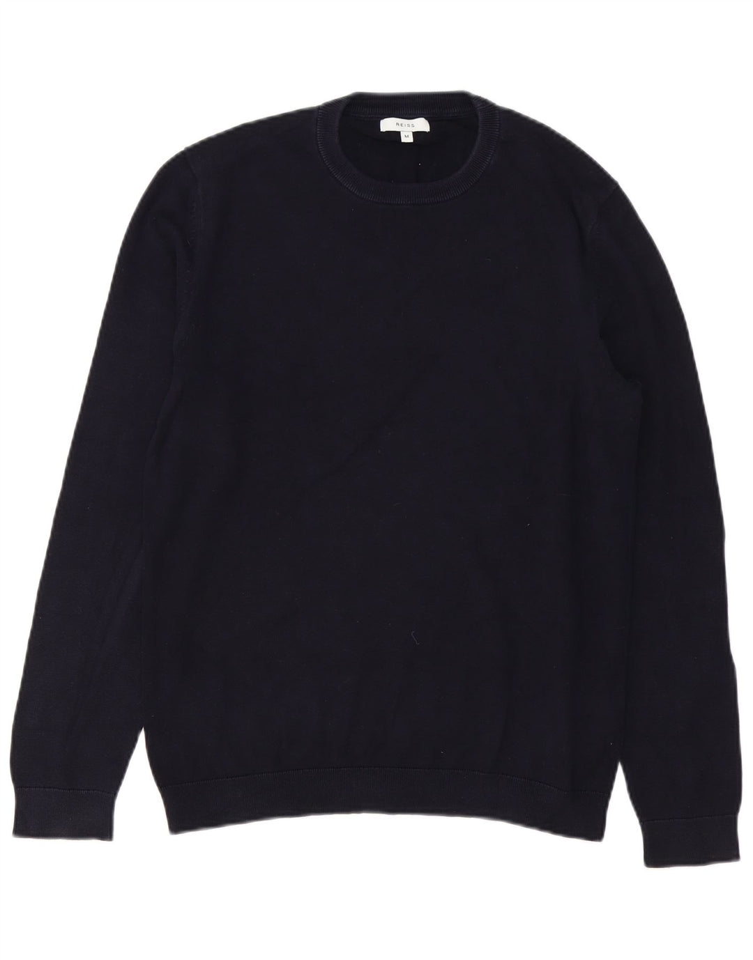 Reiss Pull Col Rond Homme Bleu Marine Moyen Coton