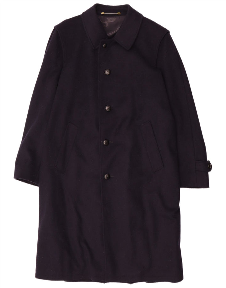 Pischl Manteau Homme EU 50 Grande Laine Bleu Marine