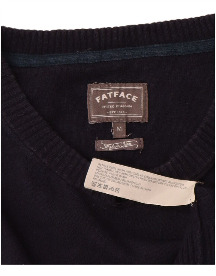 Fat Face Pull Col V Homme Bleu Marine Moyen Coton