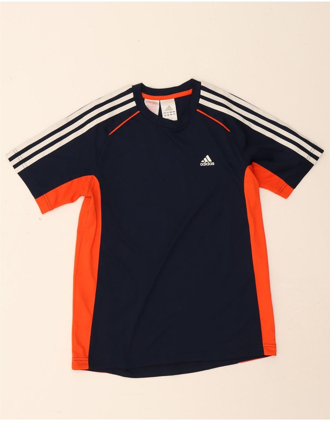 Adidas T-Shirt Garçon 13-14 ans Bleu Marine Colourblock Polyester