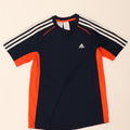 Adidas T-Shirt Garçon 13-14 ans Bleu Marine Colourblock Polyester