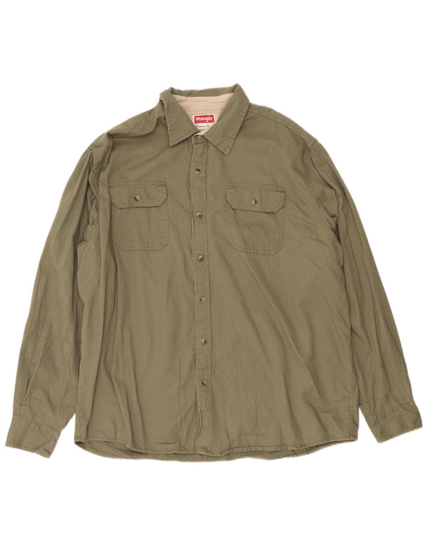 Wrangler Chemise Homme XL Kaki Coton