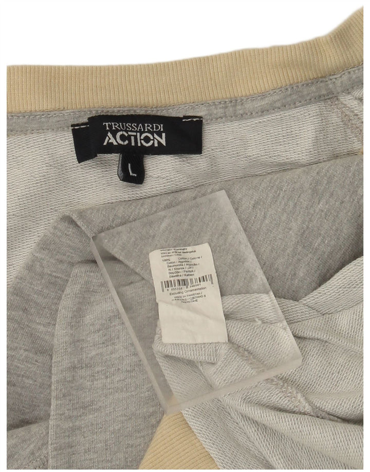 TRUSSARDI Sweat-Shirt Graphique Fille 9-10 Ans Grand Gris Coton