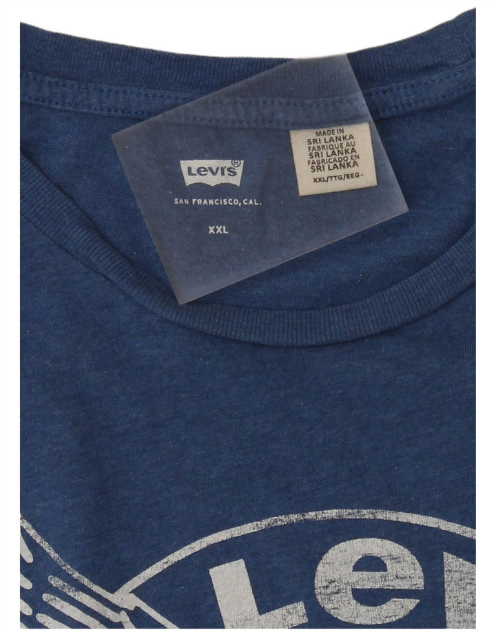 Levi's T-Shirt Graphique Homme 2XL Bleu
