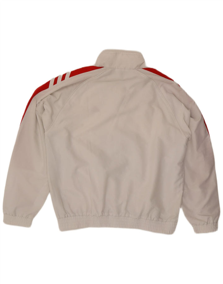 Adidas Veste de survêtement pour homme UK 44/46 Large Blanc Colorblock Polyester