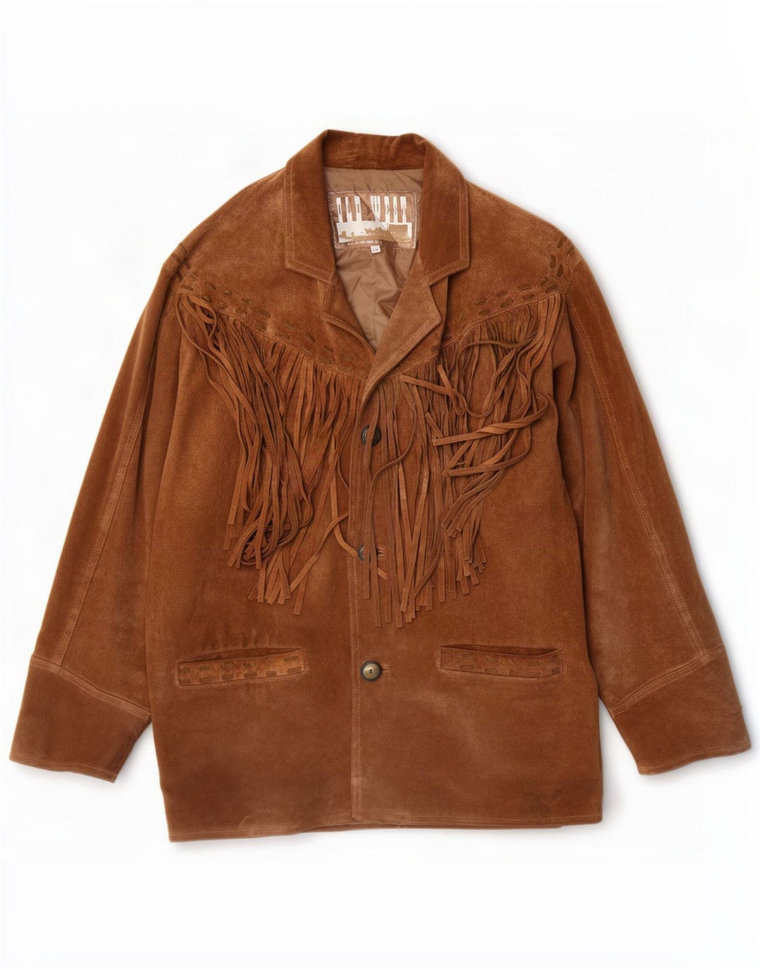 veste en daim homme vintage UK 38 Brun moyen
