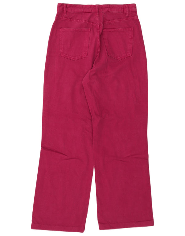 Zara Womens High Waist Jeans EU 42 Large W32 L32 Burgundy