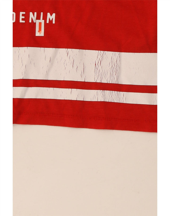 Tommy Hilfiger T-Shirt Graphique Homme Rouge Moyen Coton
