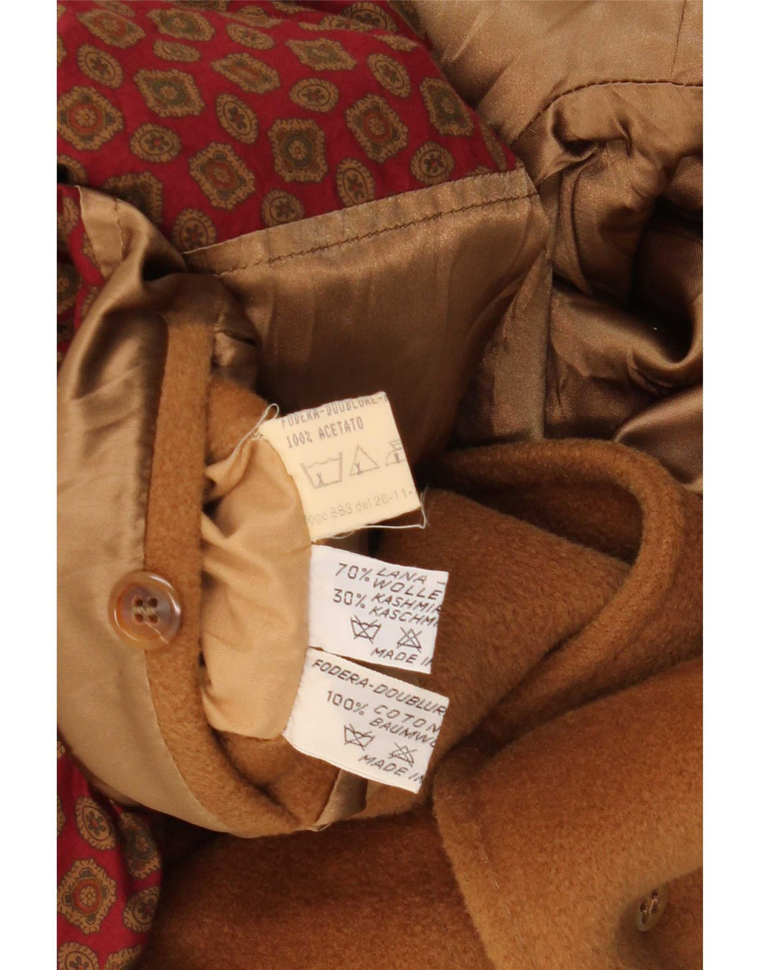 Herno Manteau Homme IT 52 XL Laine Beige