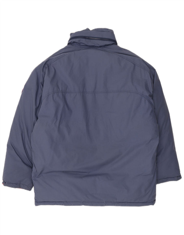 Diadora Veste rembourrée à capuche pour homme UK 38 Bleu marine moyen