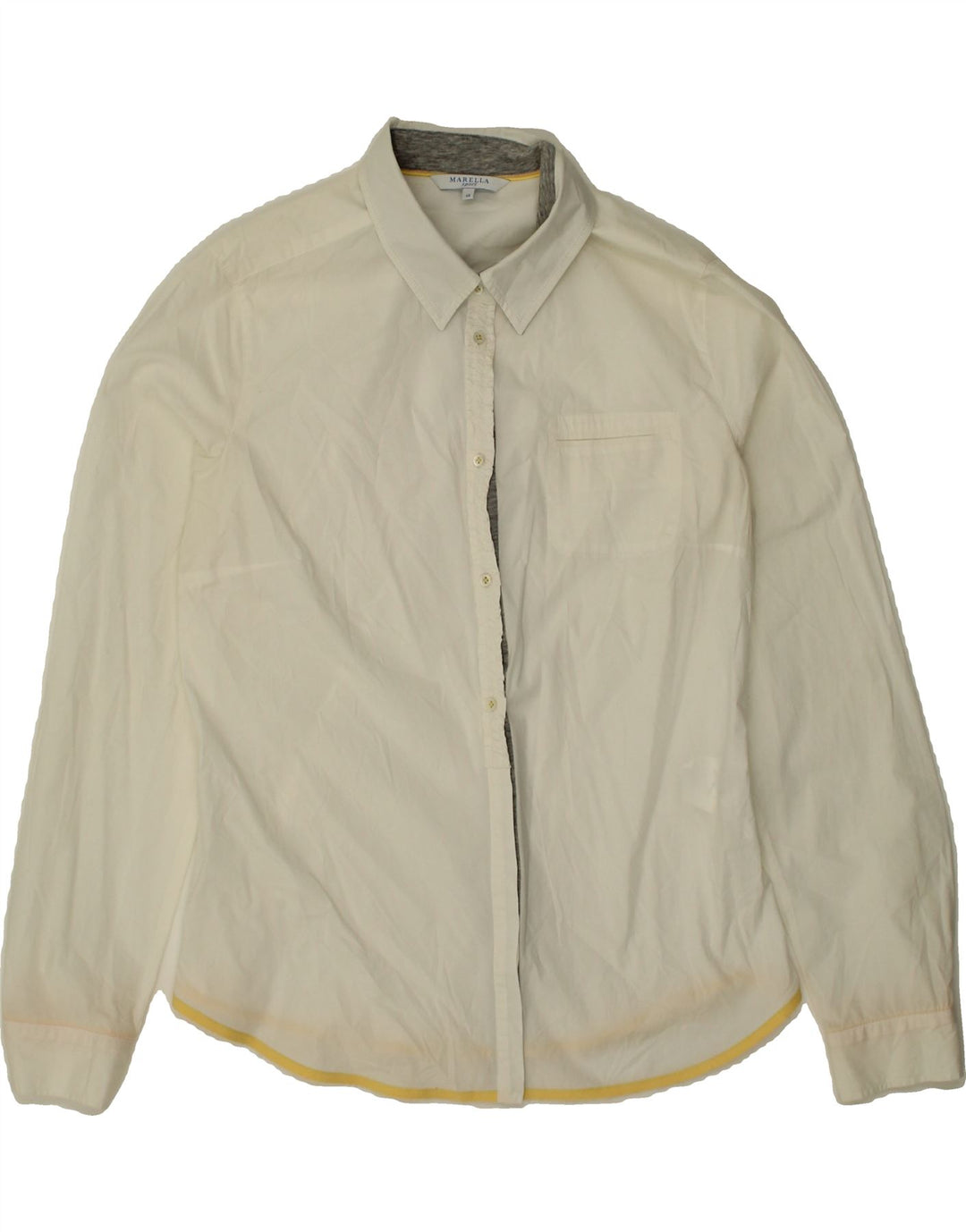 MARELLA Womens Shirt IT 46 Large White Cotton Vintage Marella and Second-Hand Marella from Messina Hembry 
