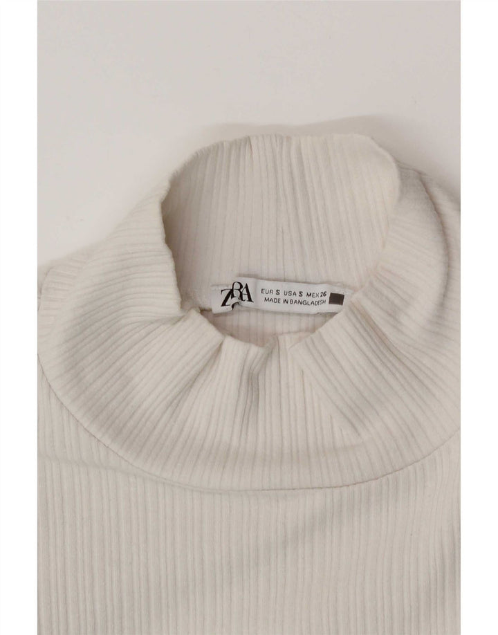 Zara Womens Crop Top UK 8 Petit Blanc