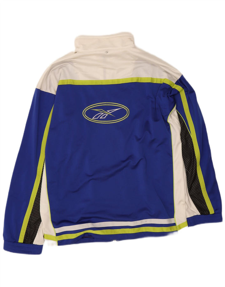 Reebok Veste de Survêtement Graphique Homme XL Bleu Colorblock Polyester